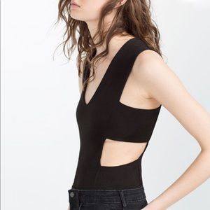 Zara B/W Collection cutout bodysuit
